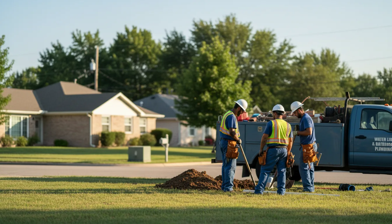 Residential water line and bathroom plumbing service in Union Mills, NC